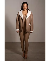 Jluxlabel Women's Presley Faux Leather Coat