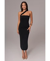 Jluxlabel Women's Ivone Asymmetrical Midi Dress