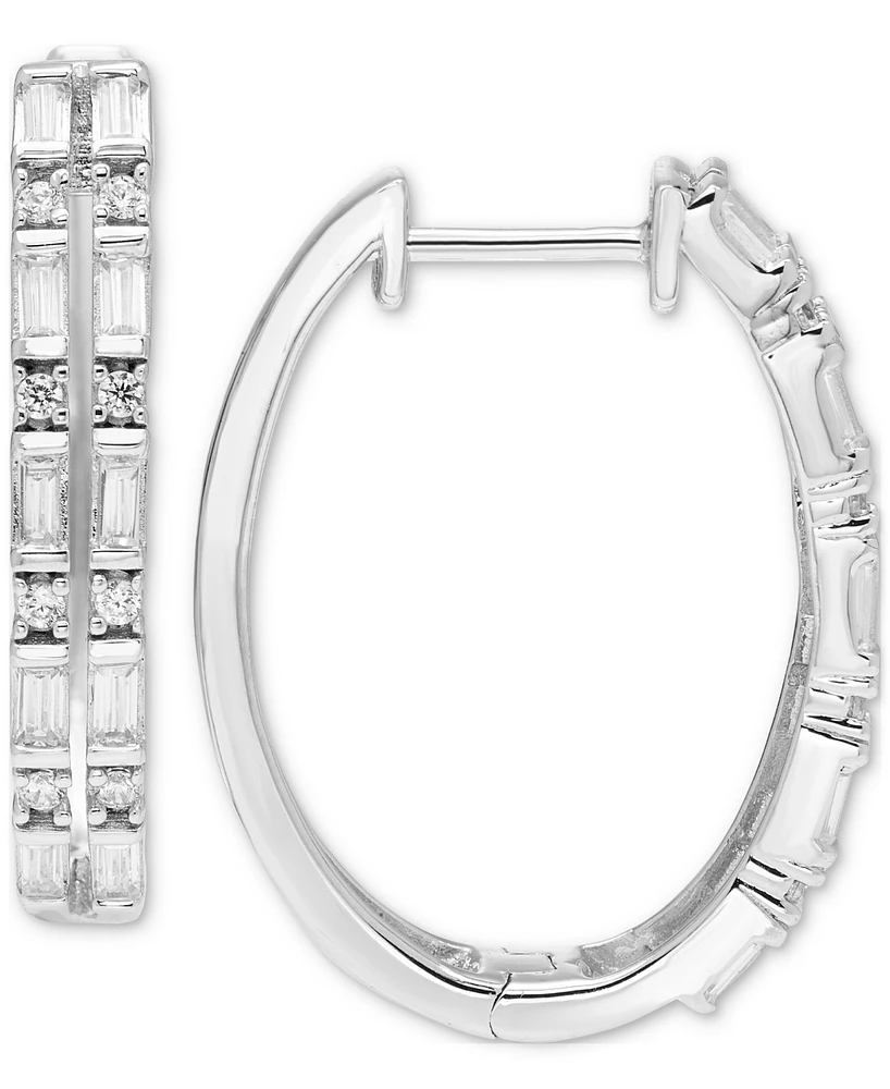 Diamond Hoop Earrings (1/2 ct. t.w.) in 10k White Gold