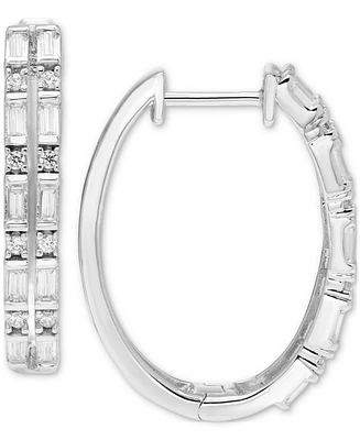 Diamond Hoop Earrings (1/2 ct. t.w.) in 10k White Gold