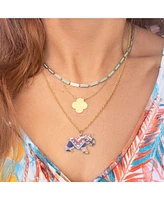 The Lovery Multicolored Enamel Rhino Charm 14K Gold