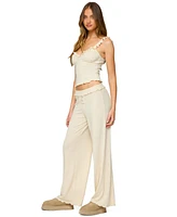 Edikted Women's Posy Ruffle Pointelle Tank Top
