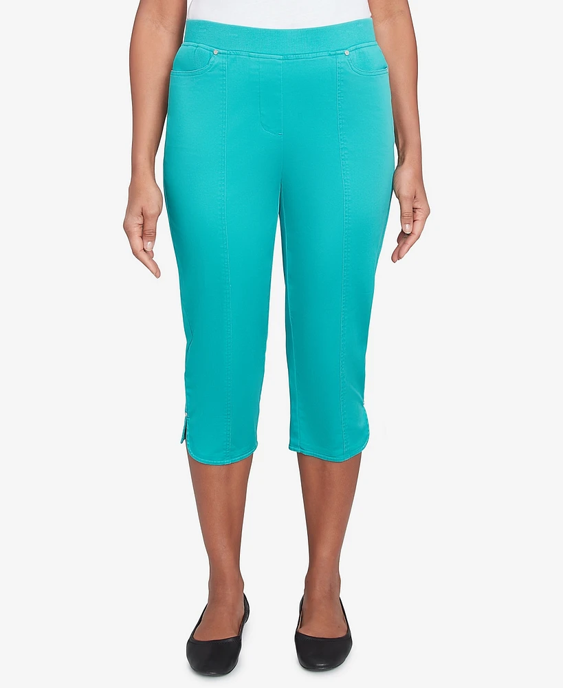 Alfred Dunner Petite Nantucket Tailored Tulip Hem Capri Pants