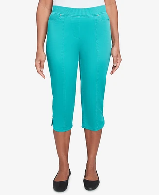 Alfred Dunner Petite Nantucket Tailored Tulip Hem Capri Pants