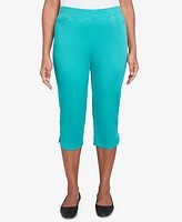 Alfred Dunner Petite Nantucket Tailored Tulip Hem Capri Pants