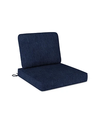 2-Pack Outdoor Patio Cushion Set with Removable Covers-Navy