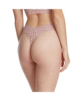 Hanky Panky Women's Crossdyed Leopard Original Rise Thong Panty 3 pack