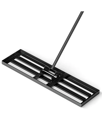 36 x 10 Inch Lawn Leveling Rake with Ergonomic Handle