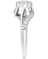 Diamond Cluster Ring (1/2 ct. t.w.) in 10k White Gold