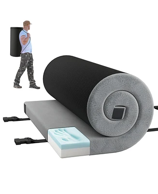 Foldable Camping Mattress with High density foam Cushion and Anti-slip Bottom