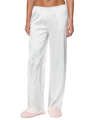 Edikted Women's Izabella Satin Effect Pants