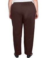 Alfred Dunner Plus Mid-Rise Casual Pants