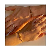 Spero London Knot Sterling Silver Adjustable Ring