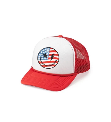 Sweet Wink Boys Patriotic Smiley Patch Hat