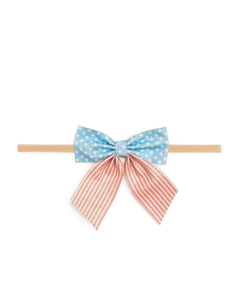 Sweet Wink Baby Girl's Patriotic Cutie Bow Baby Headband