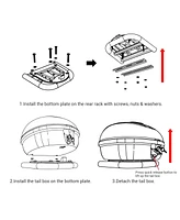 Ahr 35L Motorcycle Tour Tail Box Scooter Trunk Storage Lock Carrier Case for Helmet