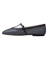 Monet | Raffia and Nappa Leather T-Strap Flats
