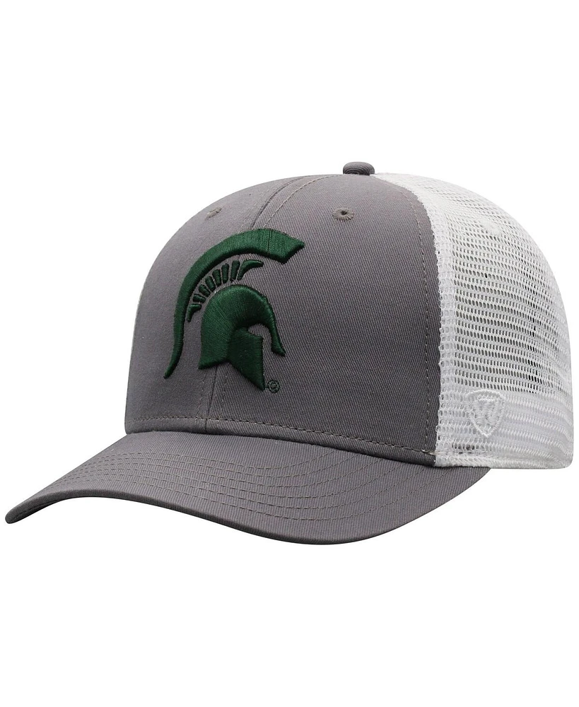 Top of the World Men's Gray Michigan State Spartans Trucker Adjustable Hat