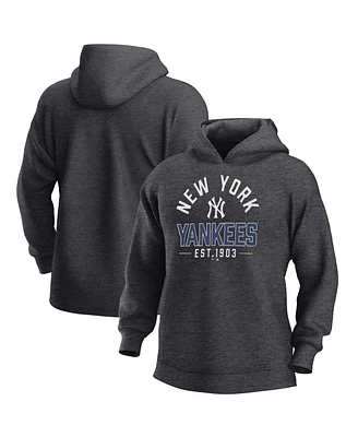 Fanatics Men's Heather Charcoal New York Yankees Fleece Pullover Hoodie