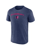 Fanatics Men's Heather Navy St. Louis City Sc Drop Kick T-Shirt