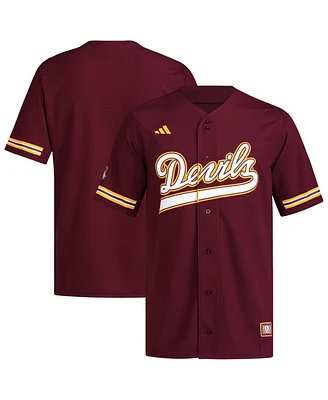 Adidas Men's Maroon Arizona State Sun Devils Reversible Retro Full-Button Baseball Jersey