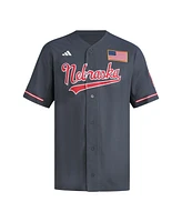 Adidas Men's Gray Nebraska Huskers Replica Baseball Jersey