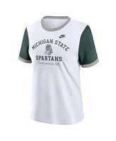 Nike Women's White Michigan State Spartans Legacy Fundamental Expression Tri-Blend T-Shirt