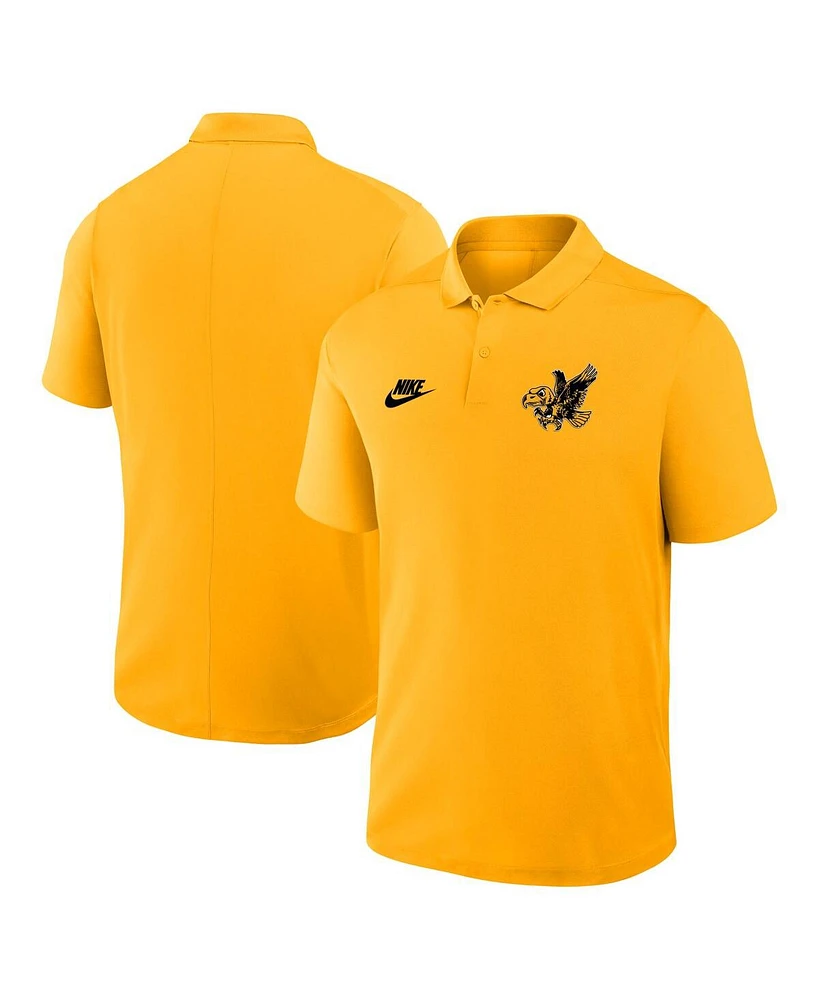 Nike Men's Gold Iowa Hawkeyes Primetime Victory Legacy Vault Logo Performance Polo Shirt