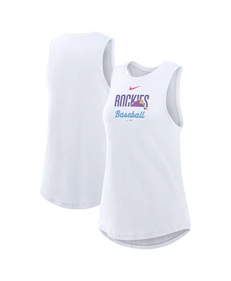 Nike Women's White Colorado Rockies 2025 City Connect Tri-Code High Neck Performance Tank Top