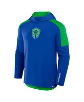Fanatics Men's Royal Seattle Sounders Fc Red Card Transitional Pullover Hoodie
