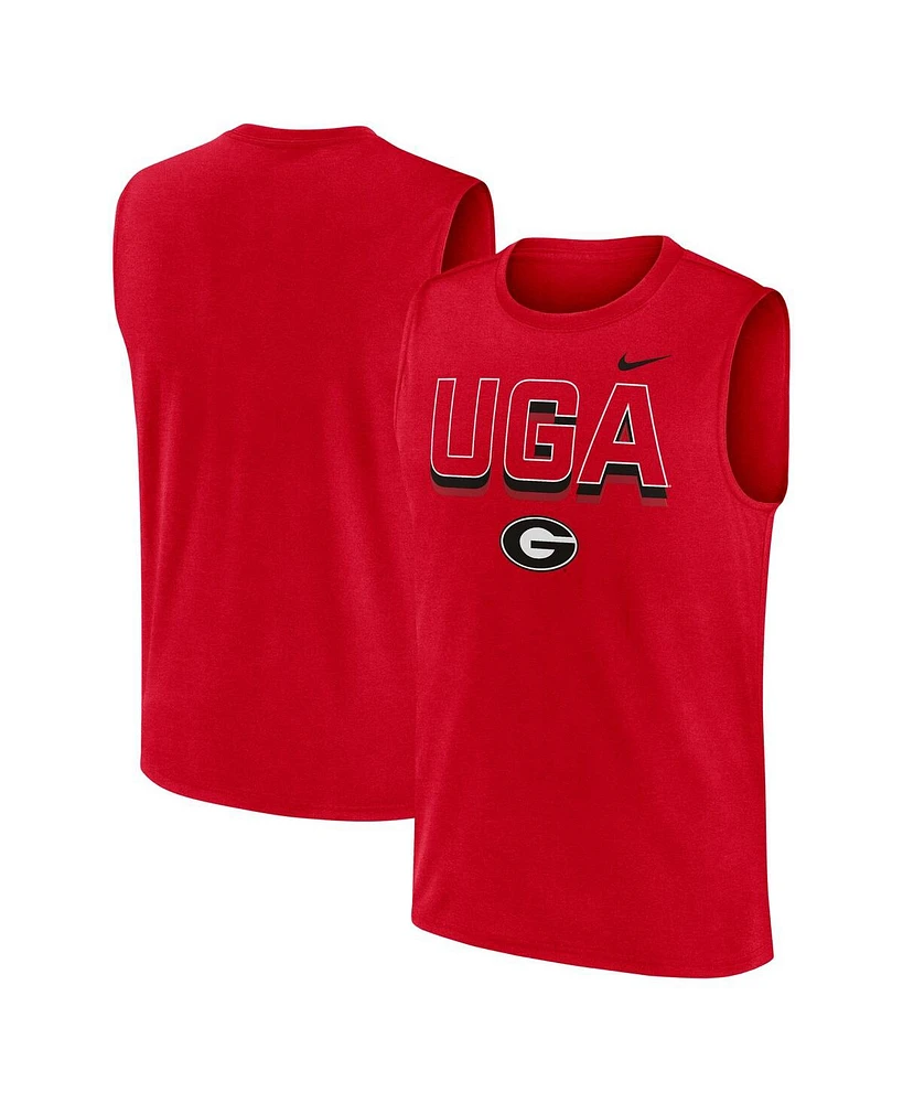 Nike Men's Red Georgia Bulldogs Primetime Tricode Legend Performance Tank Top