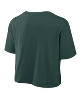 Nike Women's Green Michigan State Spartans Power Pursuit Athletic Prep Arch Performance Cropped T-Shirt