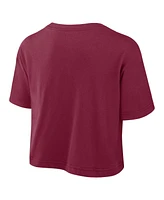 Nike Women's Garnet Florida State Seminoles Power Pursuit Athletic Prep Arch Performance Cropped T-Shirt
