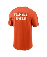 Nike Men's Orange Clemson Tigers 2-Hit Stacked T-Shirt