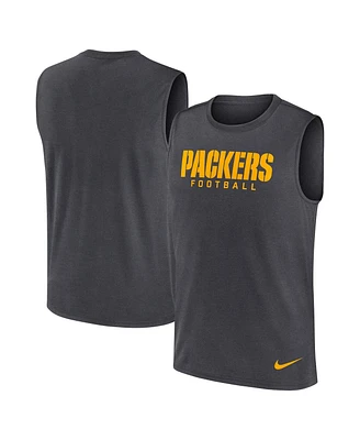 Nike Men's Charcoal Green Bay Packers Primetime Legend Performance Muscle Tank Top