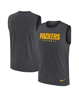 Nike Men's Charcoal Green Bay Packers Primetime Legend Performance Muscle Tank Top