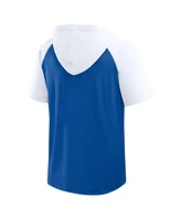 Fanatics Men's Royal Los Angeles Dodgers Prime Raglan Short Sleeve Hoodie T-Shirt