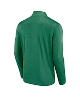Logo Athletic Men's Heather Kelly Green Dallas Stars Head-to-Head Raglan Quarter-Zip Sweatshirt