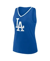 Logo Athletic Women's Royal Los Angeles Dodgers Stellar Win V-Neck Tank Top