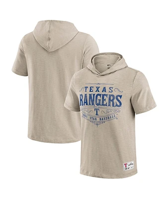 Fanatics Men's Tan Texas Rangers Hooded T-Shirt