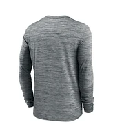 Nike Men's Charcoal Ohio State Buckeyes 2025 Sideline Velocity Performance Long Sleeve T-Shirt