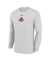 Nike Men's White Ohio State Buckeyes 2025 Sideline Velocity Performance Long Sleeve T-Shirt