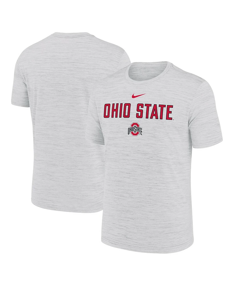 Nike Men's Ash Ohio State Buckeyes 2025 Sideline Velocity Performance T-Shirt