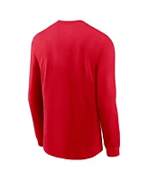 Nike Men's Scarlet Ohio State Buckeyes 2025 Sideline Performance Long Sleeve T-Shirt
