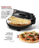 12 Inch Countertop Electric Indoor Stone Pizza Oven - Heats up to 790°F for Crispy Crust