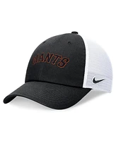 Nike Men's Black San Francisco Giants Wordmark Adjustable Trucker Hat