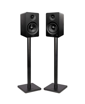 Fluance Ai61 Powered 2-Way 2.0 Stereo Bookshelf Speakers with Speaker Stands 6.5" Drivers 120W Amplifier for Turntable Bluetooth 5 Wireless Music