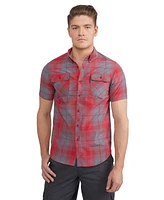 Ecko Unltd Men's Marled Work Short Sleeve Woven Shirt