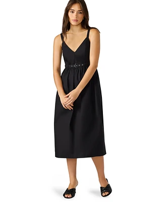 Steve Madden Women's Juno Belted V-Neck Midi Dress
