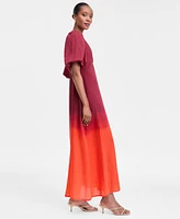 I.n.c. International Concepts Women's Ombre Twist-Front Maxi Dress, Exclusively at Macy's